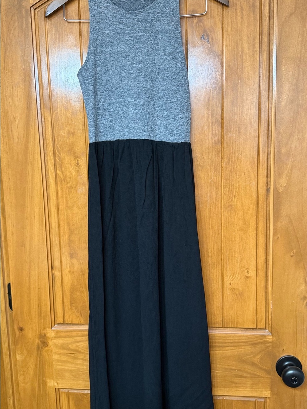 LOFT Outlet Gray & Black Colorblock Tank Maxi Dress - Size XSP